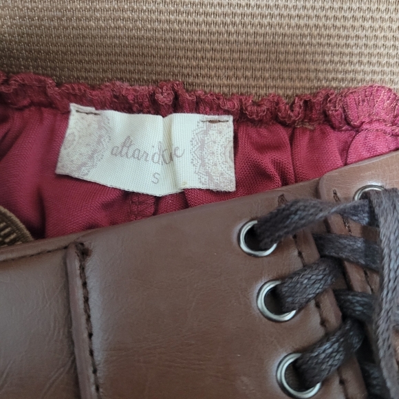 Altar'd State Boho Hippie Maxi Skirt w/ Brown Laced Corset Belt Size Small - Picture 4 of 13
